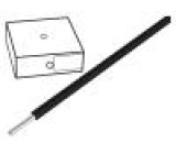 Kabel SiD drát Cu 0,5mm2 silikon černá -60-180°C 300/500V