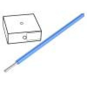Kabel SiD drát Cu 0,5mm2 silikon modrá -60-180°C 300/500V