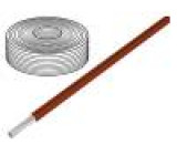 Kabel SiF licna Cu 1mm2 silikon hnědá -60-180°C 500V