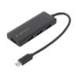 Hub USB USB A zásuvka x4,USB C vidlice USB 3.1 černá 0,15m
