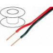 Kabel reproduktorový 2x2mm2 licna OFC PVC černo-červená 100m