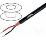 Kabel reproduktorový 2x1,5mm2 licna OFC PVC černá