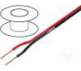 Kabel reproduktorový 2x0,35mm2 licna CCA PVC černo-červená