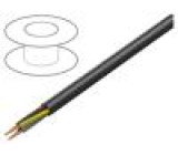Vodič H05RR-F 3G1,5mm2 lanko Cu guma černá 300V,500V Třída: 5