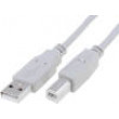 Kabel USB 2.0 USB A vidlice, USB B vidlice niklovaný 1,8m