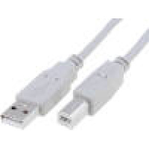 Kabel USB 2.0 USB A vidlice,USB B vidlice niklovaný 1,8m
