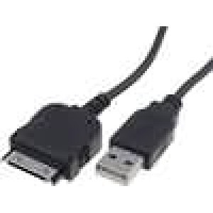Kabel USB A vidlice, vidlice Apple Dock 1,5m černá