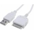 Kabel USB A vidlice, vidlice Apple Dock 1,2m bilá