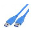 Kabel USB 3.0 USB A vidlice,z obou stran niklovaný 1,5m