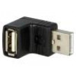 Adaptér USB 2.0 USB A zásuvka,USB A úhlová zástrčka zlacený
