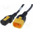 Kabel IEC C13 zásuvka, IEC C14 vidlice 1,2m se zajištěním