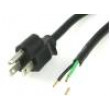 Kabel 3x18AWG NEMA 5-15 (B) vidlice,vodiče PVC 2m černá 10A