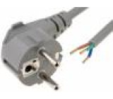 Kabel 3x1,5mm2 CEE 7/7 (E/F) úhlová vidlice,vodiče PVC 3m