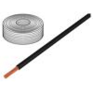 Vodič LifY-Toy lanko Cu 0,04mm2 PVC černá 60V 10m Třída: 5
