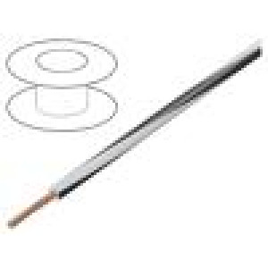 Vodič X05V-K lanko Cu 0,5mm2 PVC bílo-černá 300V,500V 250m