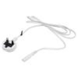 Kabel 2x0,75mm2 BS 1363 (G) vidlice,IEC C7 zásuvka PVC 1,8m