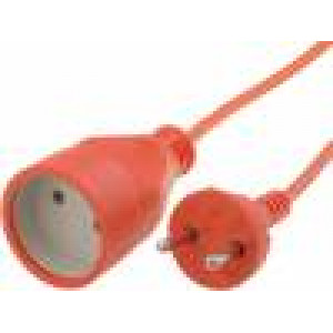 Prodlužovací síťový kabel Zásuvky: 1 PVC oranžová 2x1mm2 20m