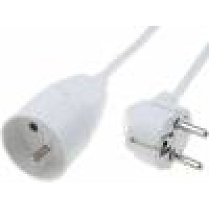 Prodlužovací síťový kabel Zásuvky: 1 PVC bílá 3x1mm2 10m 10A