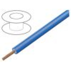 Vodič lanko Cu 1mm2 PVC modrá 1000V 100m Třída: 6 1x1mm2