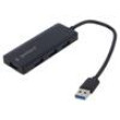 Hub USB USB A zásuvka x4,USB A vidlice USB 3.1 černá 0,15m