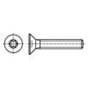 Šroub M2,5x20 Hlava: kuželová Torx® TX08 ISO 14581