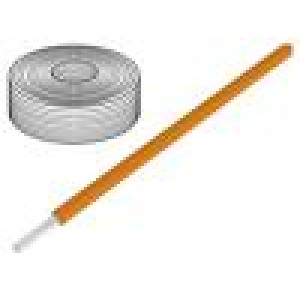 Vodič LifY-Toy lanko Cu 0,04mm2 PVC oranžová 60V 10m Třída: 5