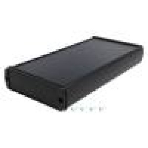 Krabička s panelem ALUBOS X:106mm Y:200mm Z:32mm hliník černá