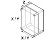 Krabička s panelem AKG X:105mm Y:100mm Z:30mm hliník šedá