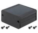 Krabička s panelem AKG X:55mm Y:50mm Z:28mm hliník černá