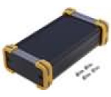 Krabička s panelem FR X:63,6mm Y:100mm Z:33mm hliník černá IP54