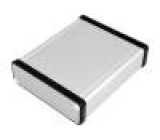 Krabička s panelem 1455 X:103mm Y:120mm Z:30,5mm hliník šedá