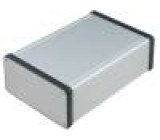 Krabička s panelem 1455 X:103mm Y:160mm Z:53mm hliník šedá
