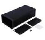 Krabička s panelem 1455 X:103mm Y:160mm Z:53mm hliník černá
