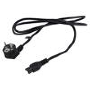 Kabel 3x0,75mm2 CEE 7/7 (E/F) úhlová vidlice,IEC C5 zásuvka