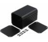 Krabička s panelem UTG X:71mm Y:100mm Z:66mm hliník černá
