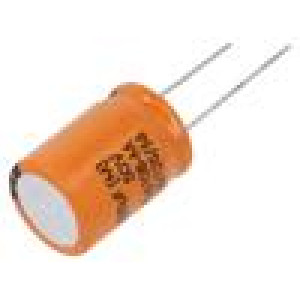 Kondenzátor: elektrolytický THT 1mF 50VDC Ø18x25mm ±20% 5000h