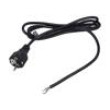 Kabel 3x0,75mm2 CEE 7/7 (E/F) vidlice,vodiče PVC 1,8m černá