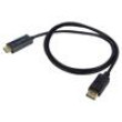 Kabel DisplayPort vidlice,HDMI vidlice Dél: 1,5m černá 30AWG