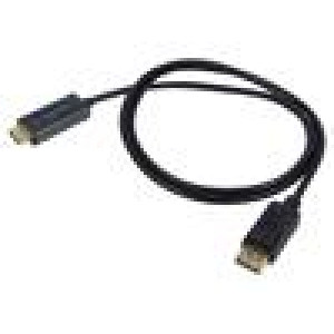 Kabel DisplayPort vidlice,HDMI vidlice Dél: 1,5m černá 30AWG
