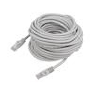 Patch cord U/UTP 6 lanko Cu PVC šedá 10m 26AWG Økab: 6,2mm
