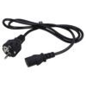 Kabel 3x0,75mm2 CEE 7/7 (E/F) vidlice,IEC C13 zásuvka PVC