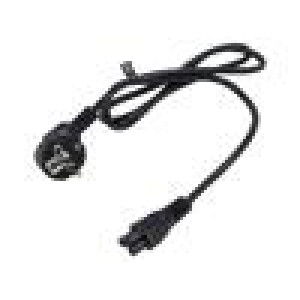 Kabel 3x0,75mm2 CEE 7/7 (E/F) úhlová vidlice,IEC C5 zásuvka
