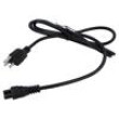 Kabel 3x18AWG IEC C5 zásuvka,NEMA 5-15 (B) vidlice PVC 1,8m