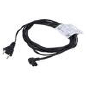 Kabel 2x0,75mm2 CEE 7/16 (C) vidlice,IEC C7 úhlová zásuvka