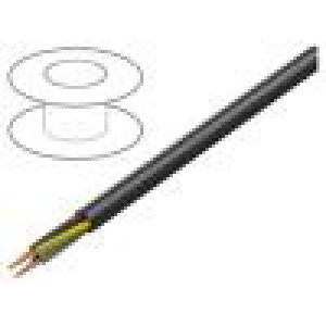 Vodič H05RR-F 5G2,5mm2 lanko Cu guma černá 300V,500V Třída: 5