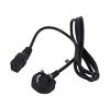 Kabel 3x1,5mm2 BS 1363 (G) vidlice,IEC C19 zásuvka PVC 1,8m