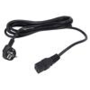 Kabel 3x1,5mm2 CEE 7/7 (E/F) úhlová vidlice,IEC C19 zásuvka