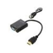 Adaptér HDMI vidlice,Jack 3,5mm zásuvka,zásuvka VGA černá
