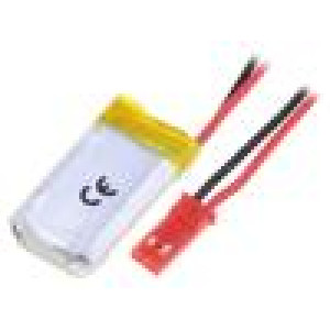 Akum: Li-Po 3,7V 250mAh vodiče,konektor JST SYP-02T-1