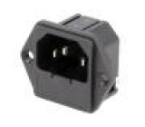 Konektor IEC 60320,napájecí AC C14 (E),1x pojistka zásuvka
